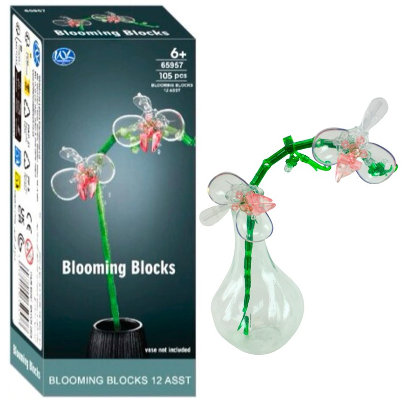 WL Blooming Blocks Buildable Flowers Build Your Own Bouquet -