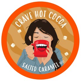 Crave Hot Chocolate Pods, Compatible with 2.0 K-Cup Brewers, Salted Caramel, 40 Count