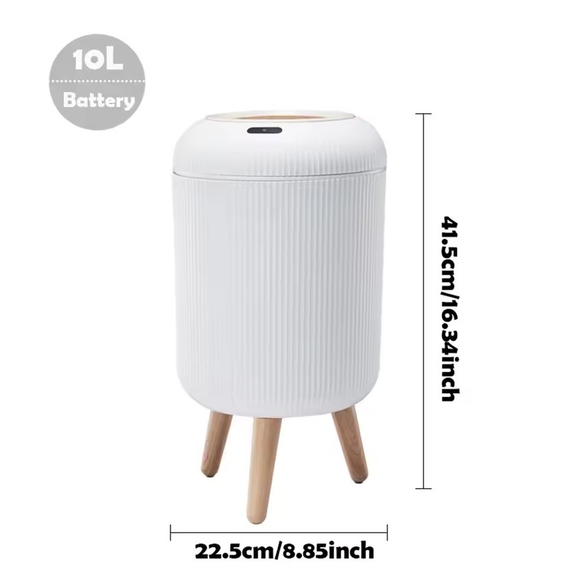 10L Automatic Motion Sensor Trash Can with Lid and Pressure