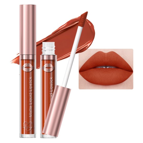 Hxssll Matte Liquid Lipstick and Lip Plumper Makeup Set, Long-Lasting