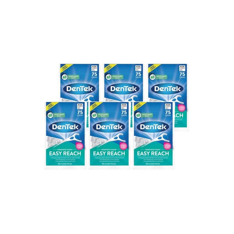 Dentek Floss Picks Complete Clean Fresh Mint 75'S by DenTek