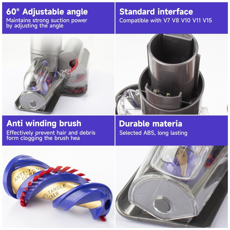 2 Pack Compatible with Dyson vacuum cleaner roller brushes V7