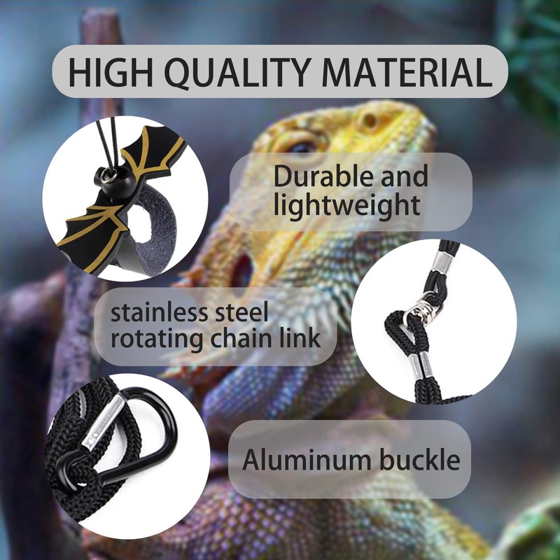Soft Leashes for Small Pets -Ideal for Bearded Dragons, Amphibians