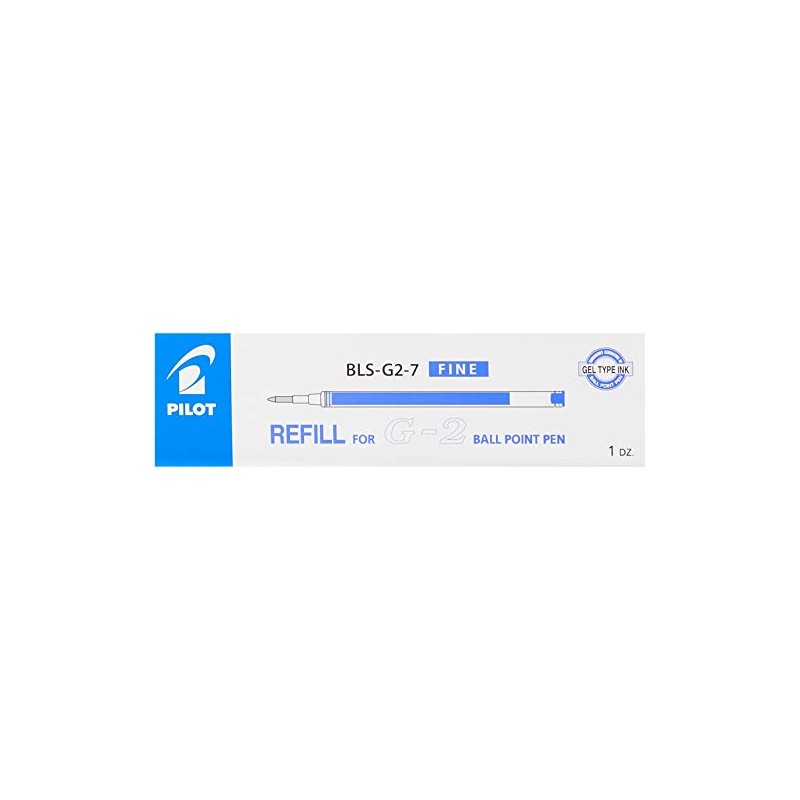 Pilot BLS-G2-7-L Refill Pen for G-2 Gel 07 Blue (Pack