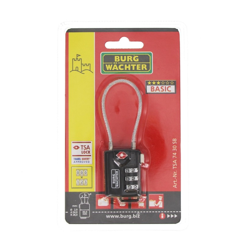 burg-wächter 32891 ' 74 30 SB TSAロックと、ネジ、ブラック