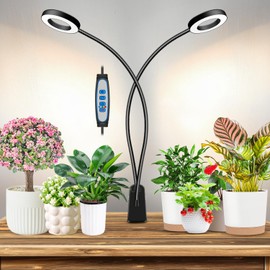 Eurbolan Plant Lamp LED Full Spectrum, Grow Light with Clip, 96 LEDs Full Spectrum Plant Lamp, LED Plant Lamp Growing with 3 Modes & 5 Dimming Levels, Auto On & Off Timer 6/12/16H, (660 nm/3000 k/6000