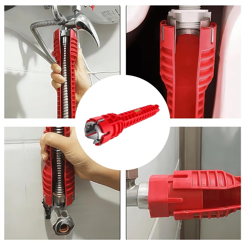 JOYVOX 1 Set Basin Wrench, 8-in-1 Tap Spanner & Faucet