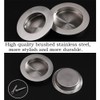 NewZC 2 Pack Flush Recessed Sliding Round Door Pull Handles