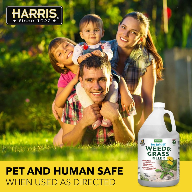 Harris 10X Sea Salt Grass Killer, Pet Safe, Kills to
