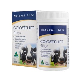 Natural Life Colostrum 45mg IgG 200 Tablets