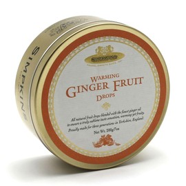 Simpkins Classic Warming Ginger Travel Tin 200g - The Original Travel Tin Manufacturer - All Natural Colours and Flavours - Vegetarian and Vegan Friendly - Gluten and Dairy Free