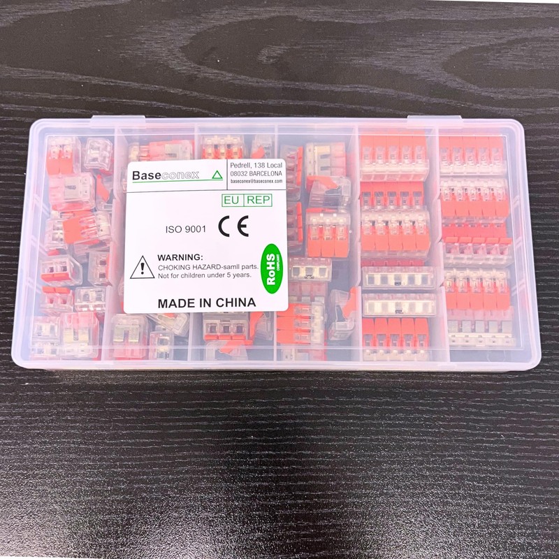 BASECONEX Pack of 75 Cable Connectors with Lever Coupling 2/3/5
