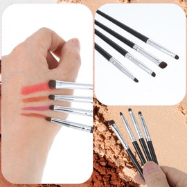 HJZHII 12 Pcs Mini Smudge Brush Set, Mini Makeup Brush Set for Eyeliner Eyeshadow Smudge Brushs Eyeshadow Brushs Eyeliner Smudger Tool for Highlighting Concealer Powder