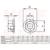 Pack of 10 Locking Tooth Nuts M8 DIN 6923 A2