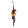 Atlantic Collectibles Ebros Hanging Scarlet Macaw Parrot Perching on Branch