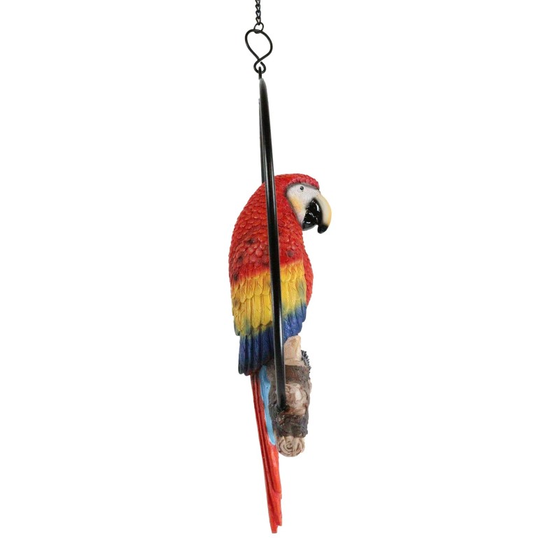 Atlantic Collectibles Ebros Hanging Scarlet Macaw Parrot Perching on Branch