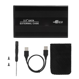 2.5in Hard Disk Box Aluminum Alloy External Case USB 2.0 SATA Computer Accessories