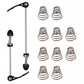 Lotatheta Bicycle Quick Release Skewers Axle Front Rear Skewers Rod Steel Wheel +10 pcs Spring Replacements for Road Bike Mountain Bike Black