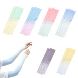 UV Sun Protection Compression Cooling Arm Sleeves – 6 Pairs with Thumb Hole + Breathable, Stretchy Fabric + Unisex Design – For Outdoor Sports, Golf, Cycling, Fishing & Daily Sun Protection