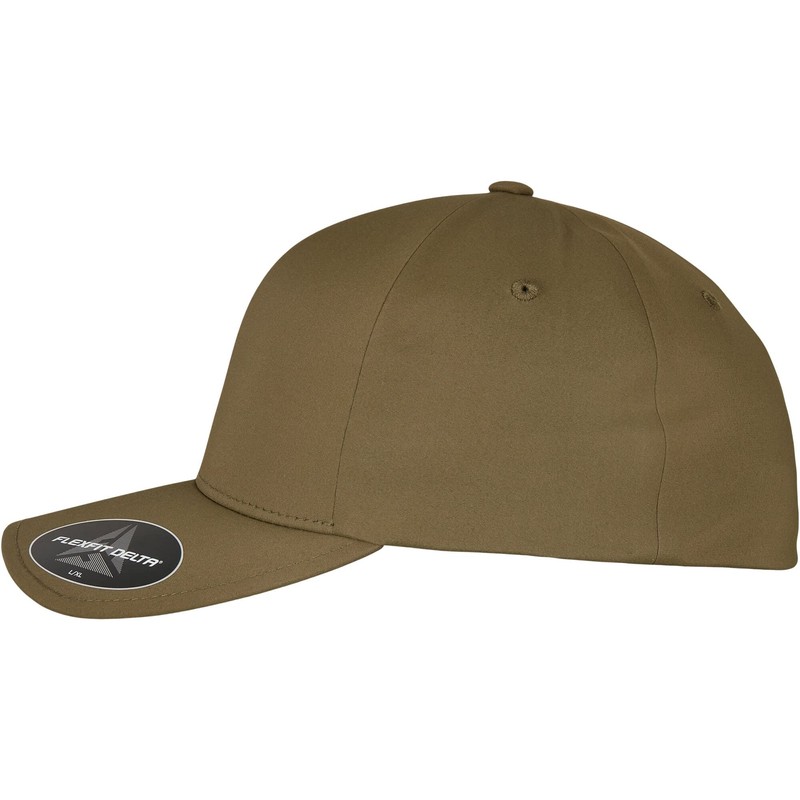 Flexfit Unisex Flexfit Delta Baseball Cap, olive, S-M UK