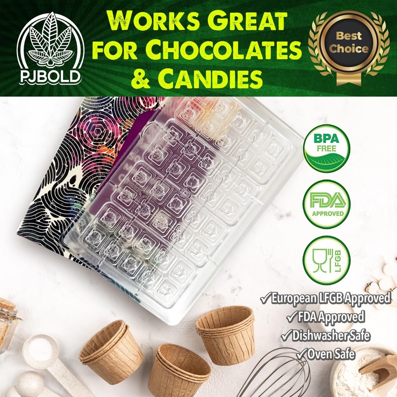 Mushroom, Polycarbonate Chocolate Mold, 50mL (65 gram), 10 Piece Bar