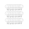 LBY 30 Pack Curtain Rings with Clips, 39mm(1.54'') Interior Diameter