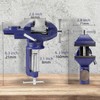 Table Vise, 3" Bench Vise Universal Rotate 360° Work Clamp-On