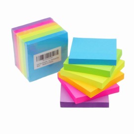 Early Buy Sticky Notes 6 Bright Color 6 Pads Self-Stick Notes 3 in * 3 in, 100 Sheets/Pad