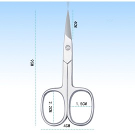 Cuticle Nail Scissors，Curved Blade Professional Stainless Steel Beauty Scissors, for Eyebrows, Nose, Hair Trimming Beauty Grooming Thick Toenails（1 pcs）
