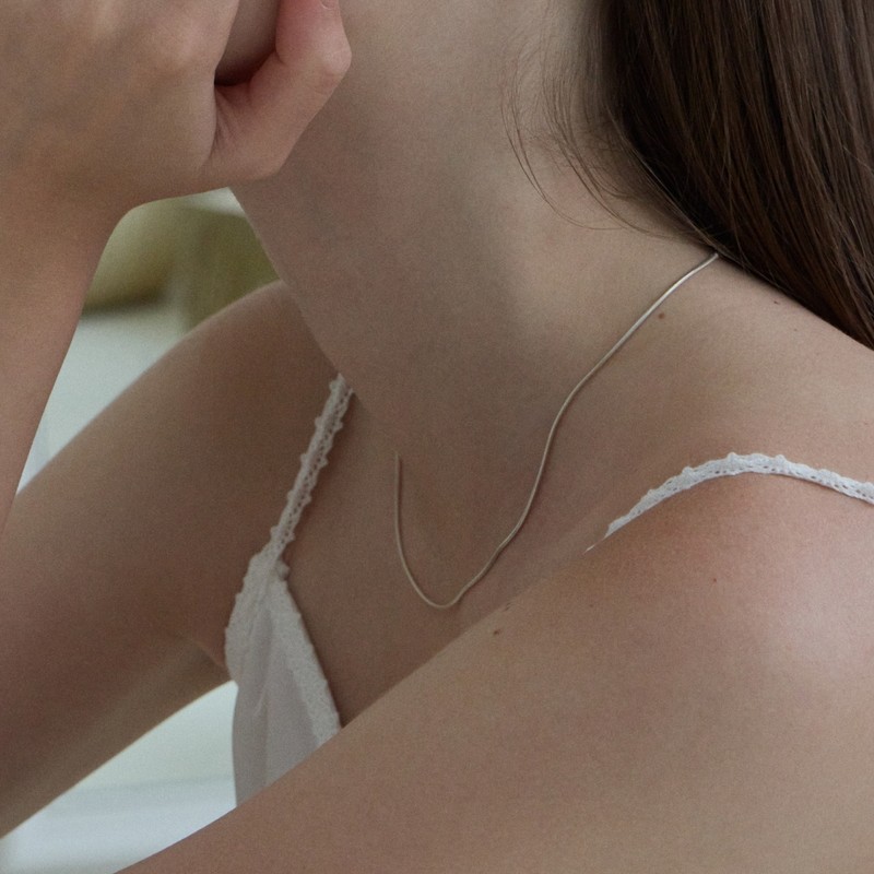 925 silver veil necklace gift package / 925실버 베일 목걸이