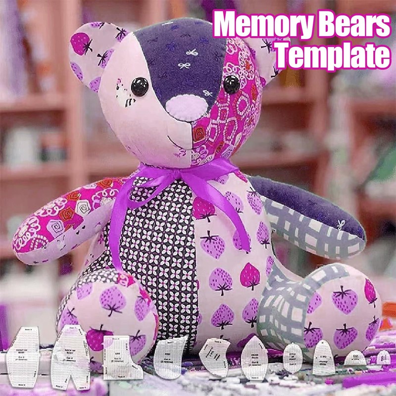 Memory Bear Patterns for Sewing, Sewing Patterns for Beginners, 10Pcs