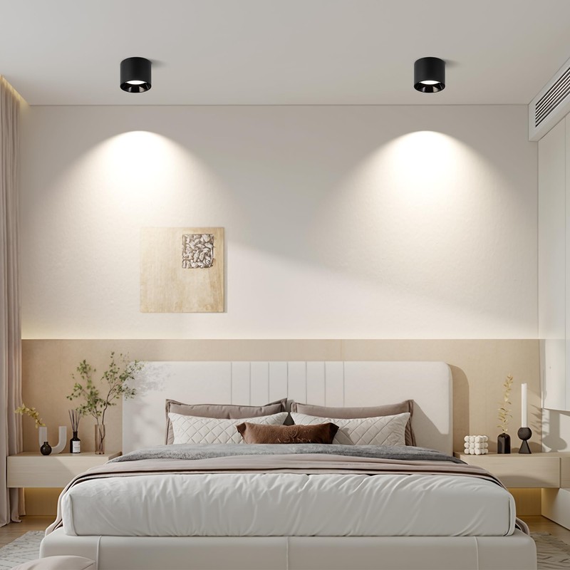 FNOESTY Flush Mount Ceiling Light Fixtures, 20W 4000K Dimmable Cylinder