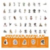 Esculturas Filosofía Mini 50 Calcomanias Sticker Pvc Vs Agua
