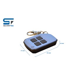 Universal Handheld Transmitter 433.92 MHz in 4 Schartec - Wireless Remote Control 433 MHz - Garage Door Opener 433.92 MHz for Garage Door Drive (Blue)