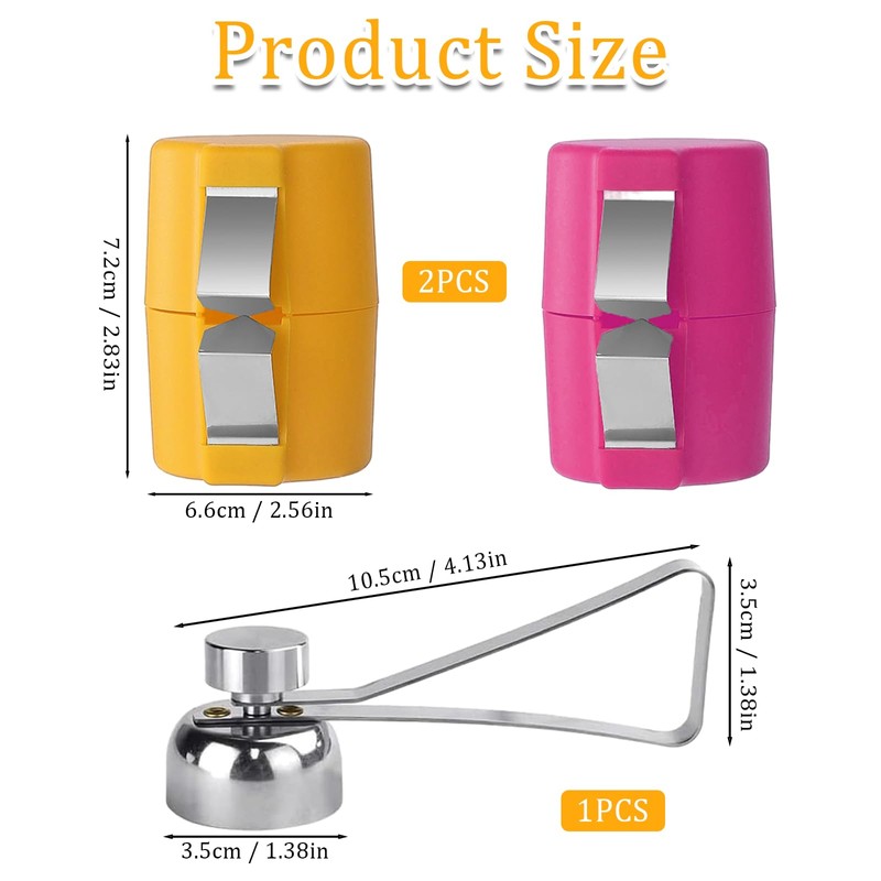 2PCS Easy Egg Opener Plus 1PCS Stainless Steel Egg Opener,