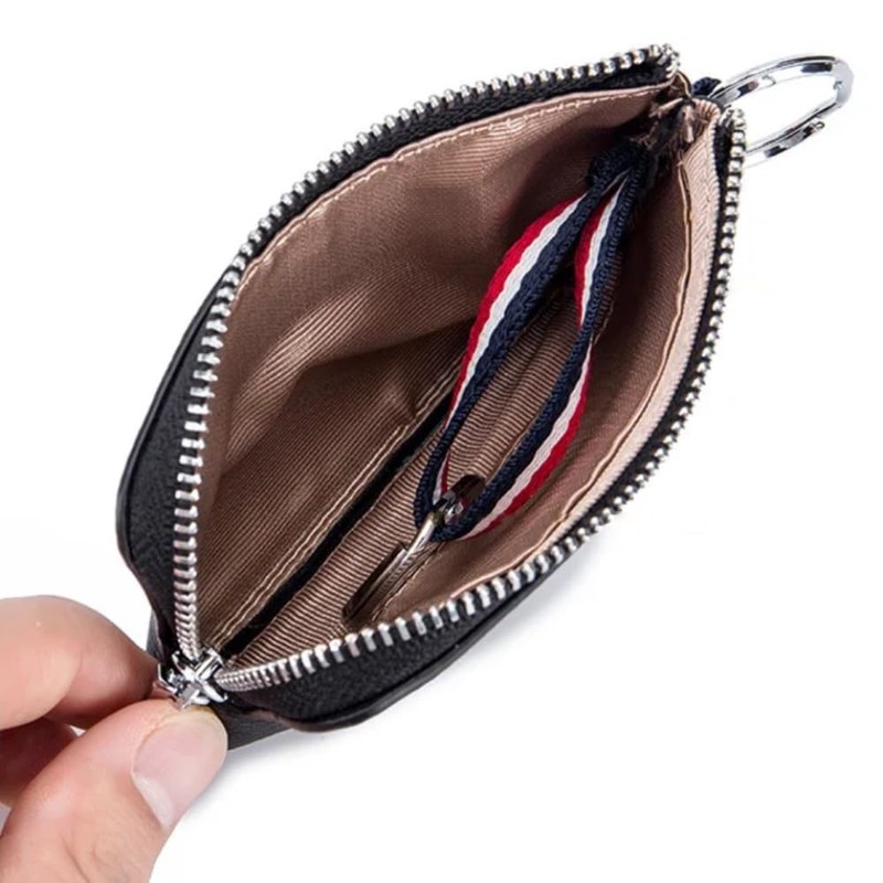 ZENSE - Black Leather Wallet & Keyring ZA0011, black