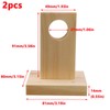 Antrader Unfinished Wooden Curtain Rod Holder Brackets,Ceiling Mount Closet Pole