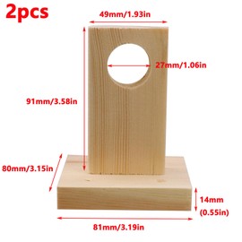 Antrader Unfinished Wooden Curtain Rod Holder Brackets,Ceiling Mount Closet Pole Socket Pipe Bracket Holder with Screws,Inner Hole Diameter 27mm/1.06",2Pcs