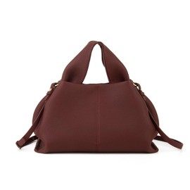 DONNAIN Genuine Leather Retro Shoulder Crossbody Bag for Women, Chic Dumpling Bag and Cute Cloud Handbag for Women (Bordeaux)