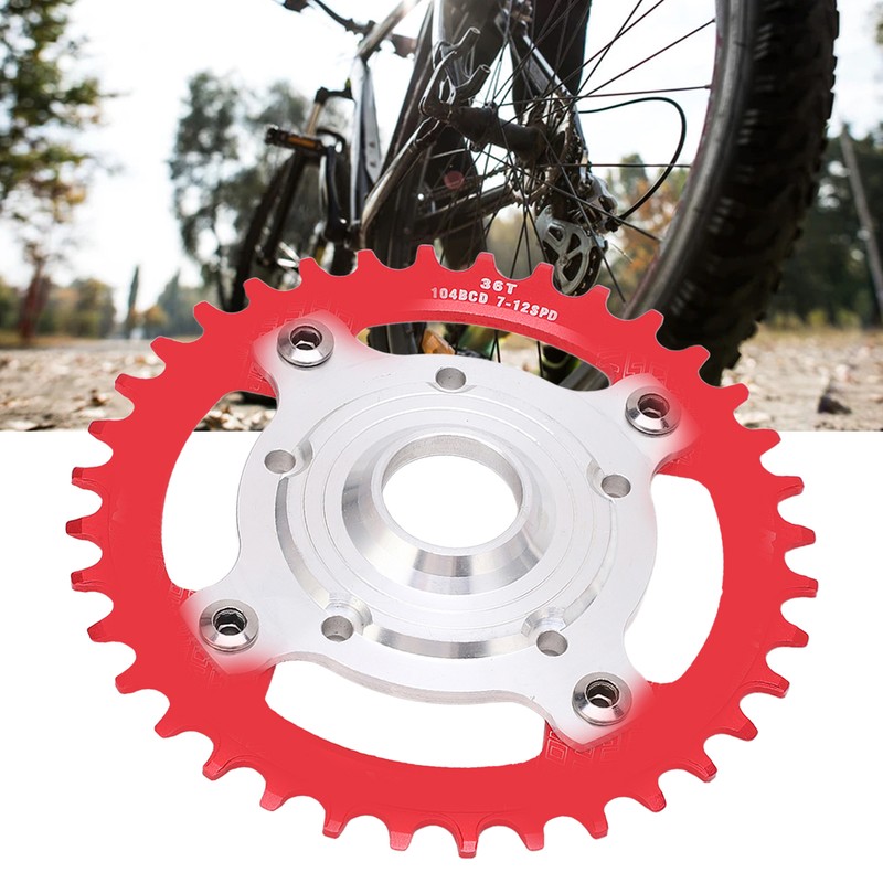 104BCD 36T Chainring Conversion Kit Aluminum Alloy Mid Drive Chainring