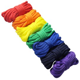 Edgeam 7Pcs Paracord Survival Rope 7 Strands Core Parachute Cord DIY Bracelet Kit Craft Toy (Multicolor)