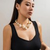 Chunky Gold Pearl Necklace for Women - Big Statement Jewelry
