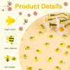 100PCS Tiny Resin Mini Bee Decorations, 3D Resin Mini Bees
