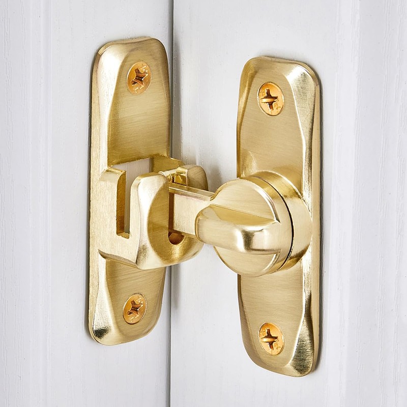 Wocoe Gold 90/180 Degree Barn Door Lock - Zinc Alloy