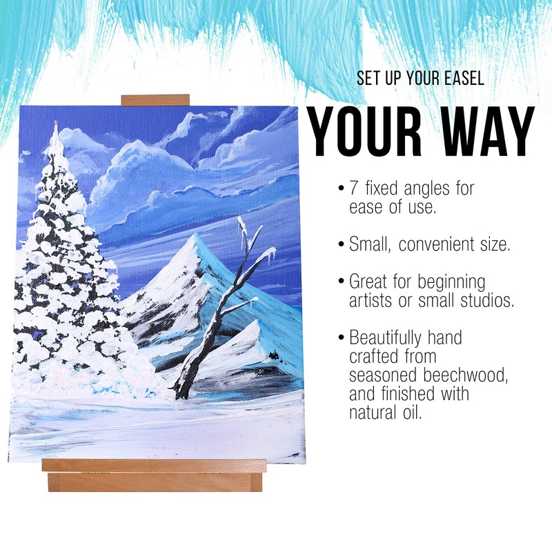 U.S. Art Supply Venice Heavy Duty H-Frame Tabletop Easel -