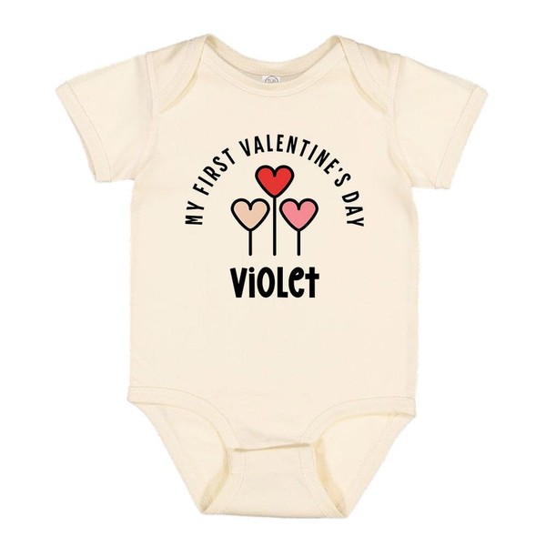 TATY Kids My First Valentine's Day Violet Baby Infant One