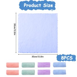 8 PCS Face Cloths for Washing Face Face Flannels Face Cloths Flannels 30 X 30cm Cleansing Cloths for Face Reusable Suitable for Adults and Children Beauty Spa Sports Daily Use