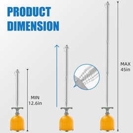 Magnetic Pickup Tool, 10LB Heavy Duty Magnet Stick with Handle, Extendable Magnet Wand for Nails, Screws & Metal Objects, Strong Magnetic Tool for Mechanics, Handyman, Garage & Home Use(Yellow)