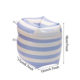 Penta Angel Swim Arm Floats 2Pcs PVC Inflatable Arm Band Flotation Sleeves Tubes Blow Up Water Rings for Women Men Summer Outdoor Swimming Pool Beach Party (Blue Stripe)