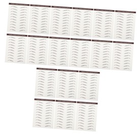 Housoutil 18 Pcs Eyebrow Stickers Bionic Eyebrow Black Sticker Eyebrow Stickers Hair Black Makeup Eyebrow Sticker False Eyebrows Cosmetics Miss Three-dimensional Soy Ink Tool